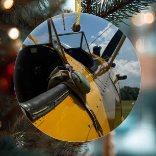 Luchtvaart Vliegtuig Foto Kerst Persoonlijke Cer Keramisch Ornament