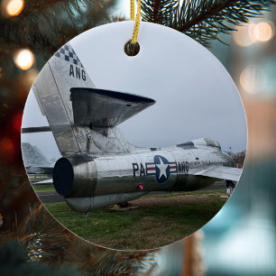 Luchtvaart Vliegtuig Foto Kerst Persoonlijke Cer Keramisch Ornament