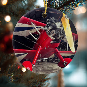 Luchtvaart Vliegtuig Foto Kerst Persoonlijke Cer Keramisch Ornament