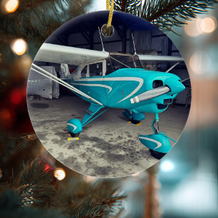 Luchtvaart Vliegtuig Foto Kerst Persoonlijke Cer Keramisch Ornament