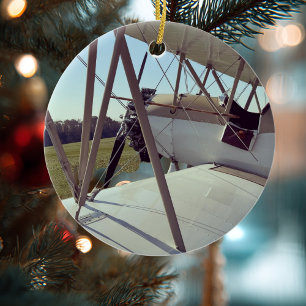 Luchtvaart Vliegtuig Foto Kerst Persoonlijke Cer Keramisch Ornament
