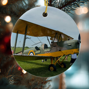 Luchtvaart Vliegtuig Foto Kerst Persoonlijke Cer Keramisch Ornament
