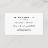 Luchtvaart Vliegtuig Pulse Visitekaartje (Achterkant)