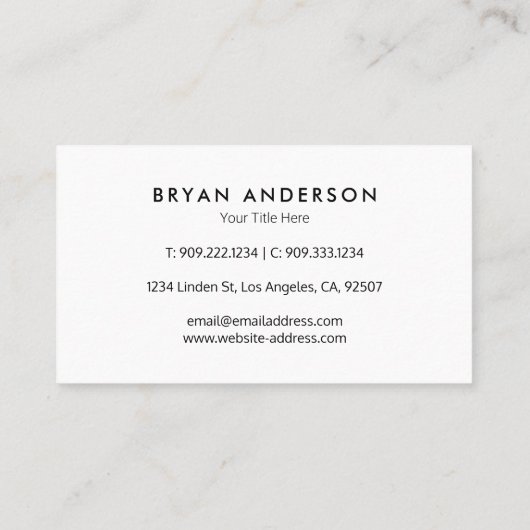 Luchtvaart Vliegtuig Pulse Visitekaartje (Achterkant)