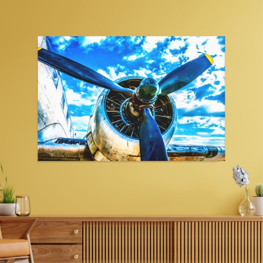 Luchtvaart voor altijd canvas afdruk (Insitu (Woonkamer))