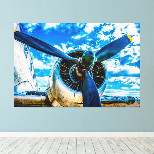 Luchtvaart voor altijd canvas afdruk (Insitu (Houten vloer))