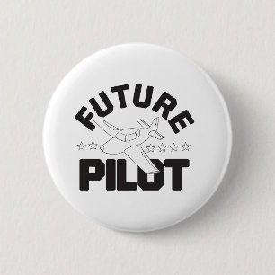 Luchtvaart voor kinderen die hoge toekomstige pilo ronde button 5,7 cm