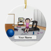 Luchtvaart - Vrouw Keramisch Ornament (Voorkant)