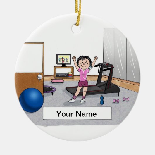 Luchtvaart - Vrouw Keramisch Ornament (Voorkant)