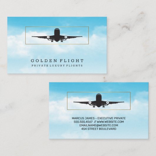 Luchtvaart | Wolken en lucht Visitekaartje (Voorkant / Achterkant)