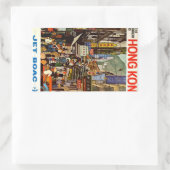  luchtvaartadvertenties in Hongkong Rechthoekige Sticker (Tas)