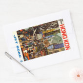  luchtvaartadvertenties in Hongkong Rechthoekige Sticker (Envelop)