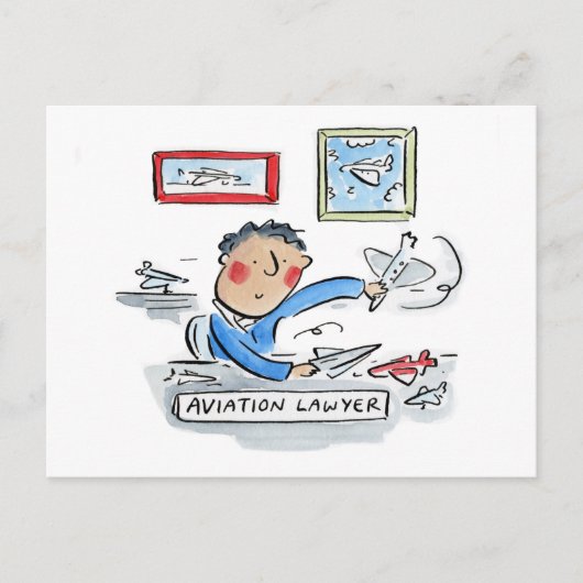 luchtvaartadviseur briefkaart (Voorkant)