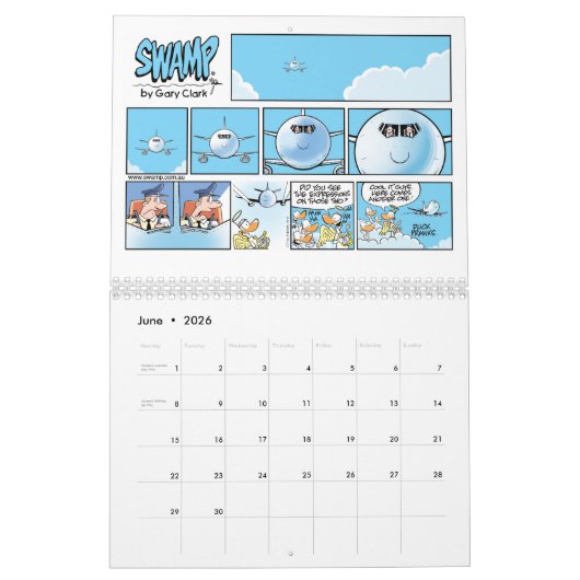 Luchtvaartagenda Humor Comics Kalender (Jun 2026)