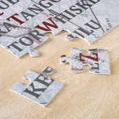 Luchtvaartalfabet, fonetisch alfabet voor piloten legpuzzel (Zijkant)