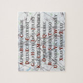 Luchtvaartalfabet, fonetisch alfabet voor piloten legpuzzel (Verticaal)