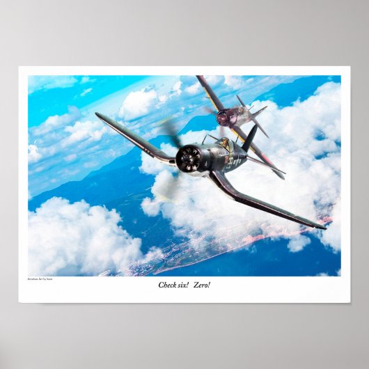 Luchtvaartart Poster "F4U Corsair" (Voorkant)