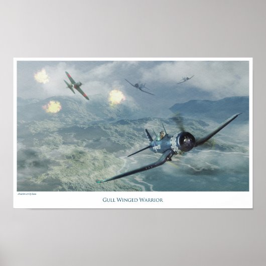 Luchtvaartart Poster "F4U Corsair" (Voorkant)
