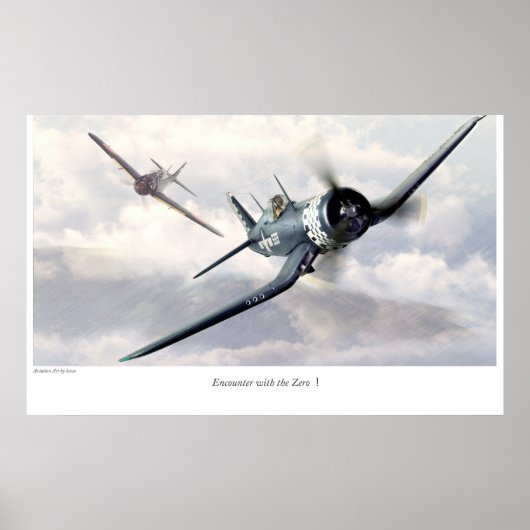 Luchtvaartart Poster "F4U Corsair" (Voorkant)