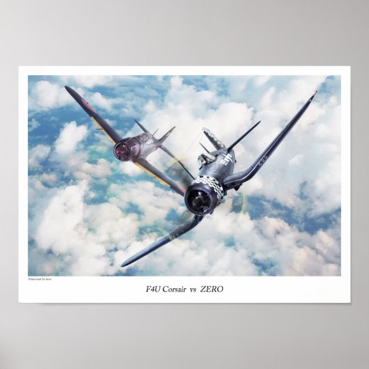 Luchtvaartart Poster "F4U Corsair r." (Voorkant)