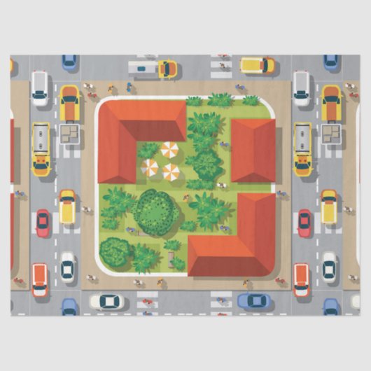 Luchtvaartauto's en bouwnijverheid Ontwerp 9 Tissuepapier (Voorkant)