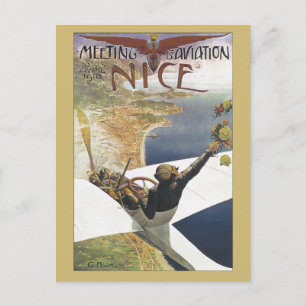  luchtvaartbijeenkomst te Nice, Frankrijk en Briefkaart