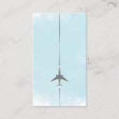 Luchtvaartblauw Waterverf Visitekaartje (Voorkant)