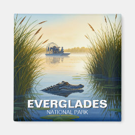 Luchtvaartboot Alligator Everglades National Park  Magneet