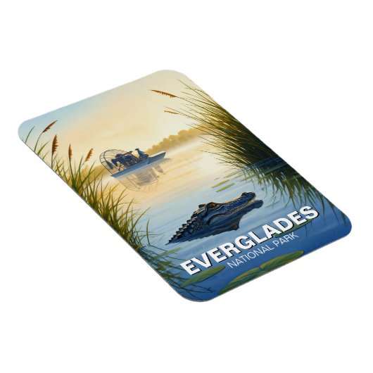 Luchtvaartboot Alligator Everglades National Park  Magneet (Rechterzijde)