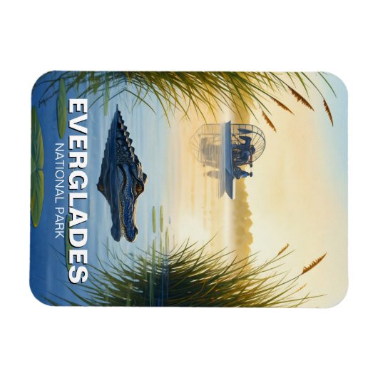 Luchtvaartboot Alligator Everglades National Park  Magneet (Horizontaal)