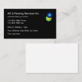 Luchtvaartconditioneringsdiensten Modern ontwerp Visitekaartje (Voorkant / Achterkant)