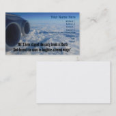 Luchtvaartdicht voor vliegtuigbemanningen visitekaartje (Voorkant / Achterkant)