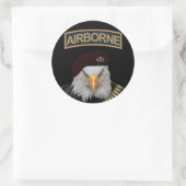 Luchtvaarteenheden met gedurfde adelaar ronde sticker (Tas)