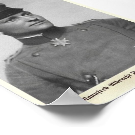 Luchtvaarten: Mannfred von Richtofen - The Red Bar Poster (Hoek)