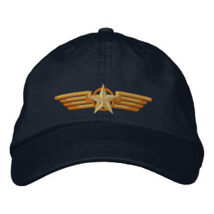 Luchtvaartgeborduurde Star Badge Pilot Wings Pet