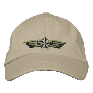 Luchtvaartgeborduurde Star Badge Pilot Wings Pet