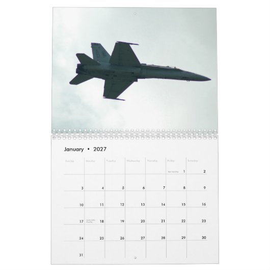 Luchtvaartgeschiedenis Kalender (Jan 2027)