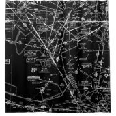 Luchtvaartgrafiek Douchegordijn (Voorkant)