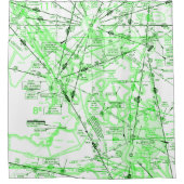 Luchtvaartgrafiek Douchegordijn (Voorkant)