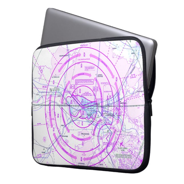 Luchtvaartgrafiek Laptop Sleeve (Voorkant Links)