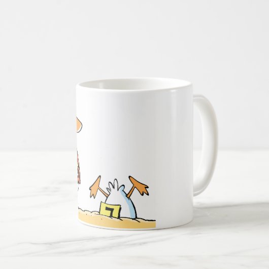 LuchtvaartHumor neergestort Duck Cartoon Mok (Voorkant rechts)