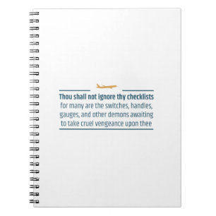 LuchtvaartHumor negeert geen controlelijsten Notitieboek