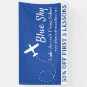 Luchtvaartindustrie met blauw en wit blauw spandoek (Verticaal)