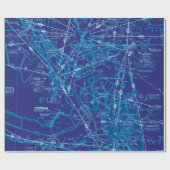 Luchtvaartkaart inpakpapier (Vlak)