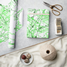 Luchtvaartkaart inpakpapier