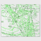 Luchtvaartkaart inpakpapier (Vlak)