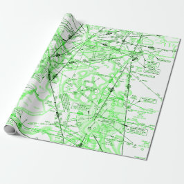 Luchtvaartkaart inpakpapier
