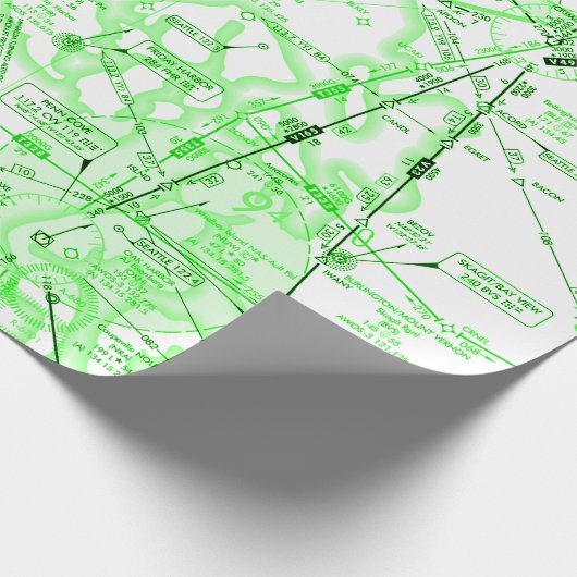 Luchtvaartkaart inpakpapier (Hoek)