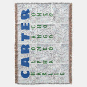 Luchtvaartkaart - Speciaal fonetisch alfabet Deken (Voorkant Verticaal)