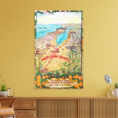 Luchtvaartkaart van Santa Clara Canvas Afdruk (Insitu (Woonkamer))